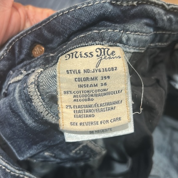 Miss Me sequin boot cut jeans size 28 34 inseam - Picture 8 of 16